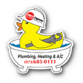 Static Cling Decal (3"x3") Duck in a Tub Shape - Group 5